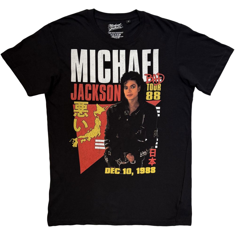 Michael Jackson - Bad Tour '88 Tokyo Tshirt Homme - Noir